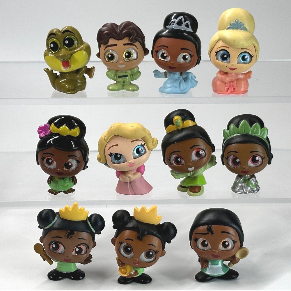 Disney Doorables PRINCESS AND THE FROG Tiana Naveen Louis Multi Series Lot of 11